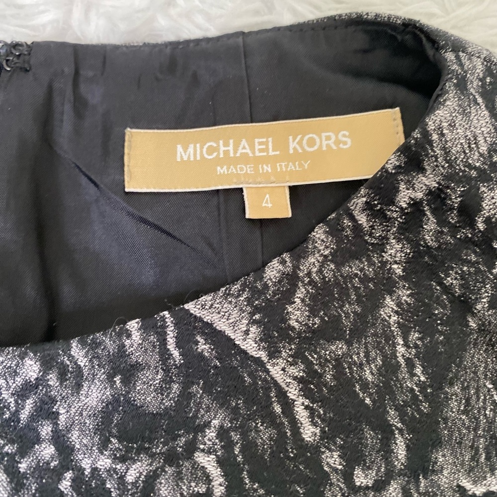 Michael Kors Grey and Black Formal Dress